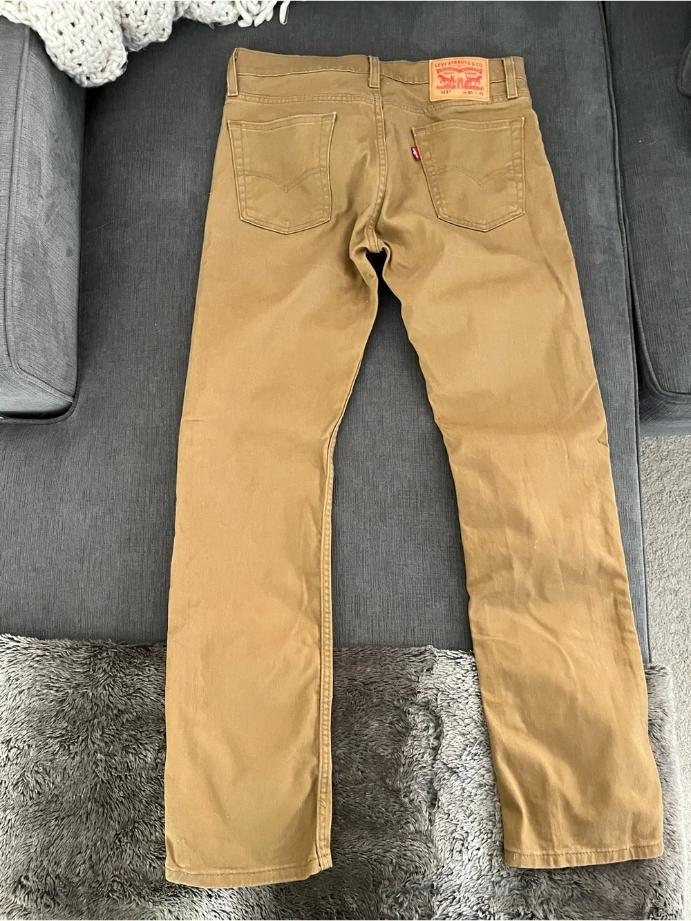 Levi's 513 Slim Straight Men's Jeans in Khaki Brown 30W 32L